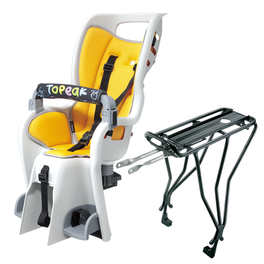 BabySeat II w/disc mount rack, for 26" wheel, Yellow color seat pad